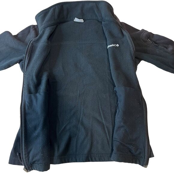 Columbia Full Zip Fleece Jacket Womens Sz. Medium Black Outdoor Gorpcore - Picture 14 of 14